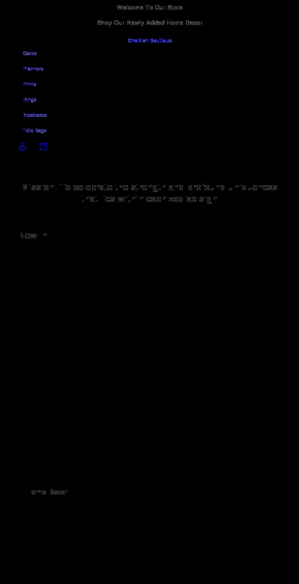 cherichboutique.com shopify website screenshot