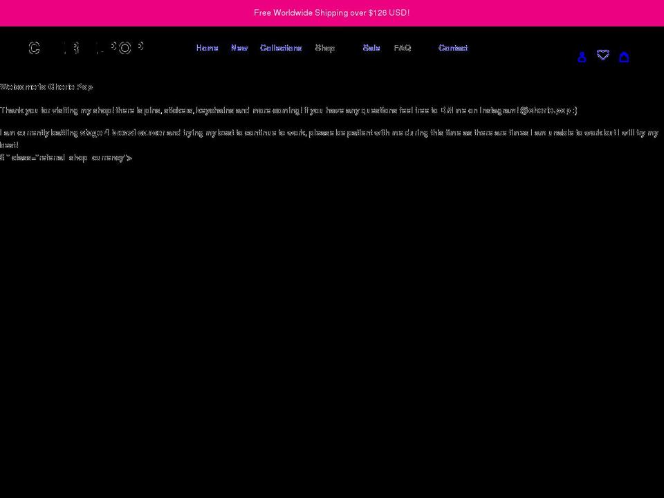 cherie-pop.com shopify website screenshot
