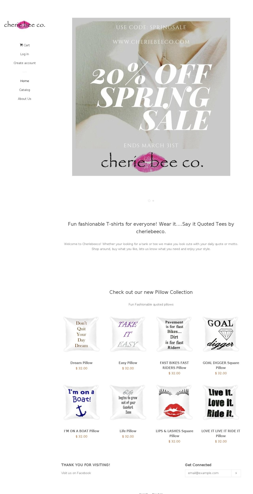cheriebeeco.com shopify website screenshot