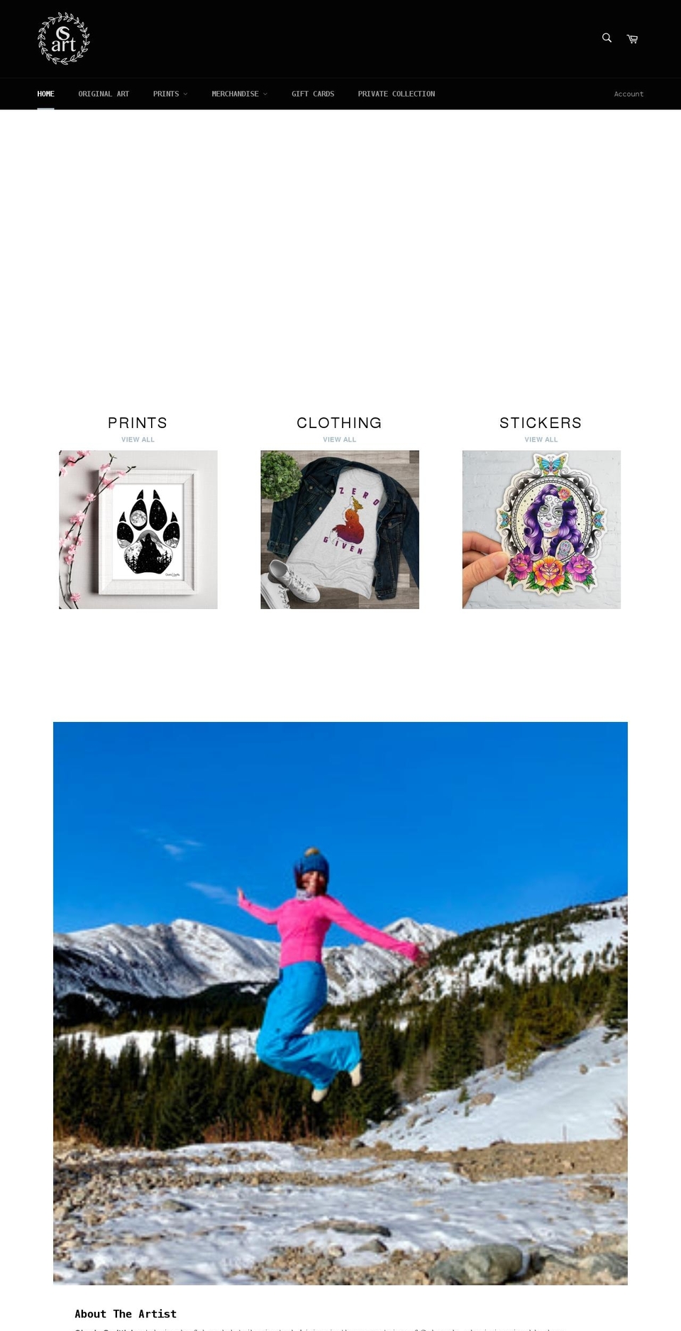 cheriesmittleart.com — Shopify storefront screenshot