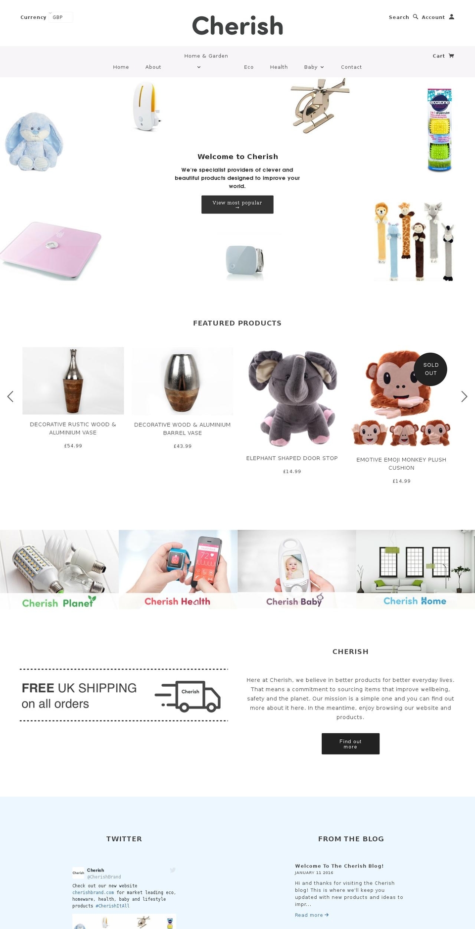 cherishbrand.com shopify website screenshot
