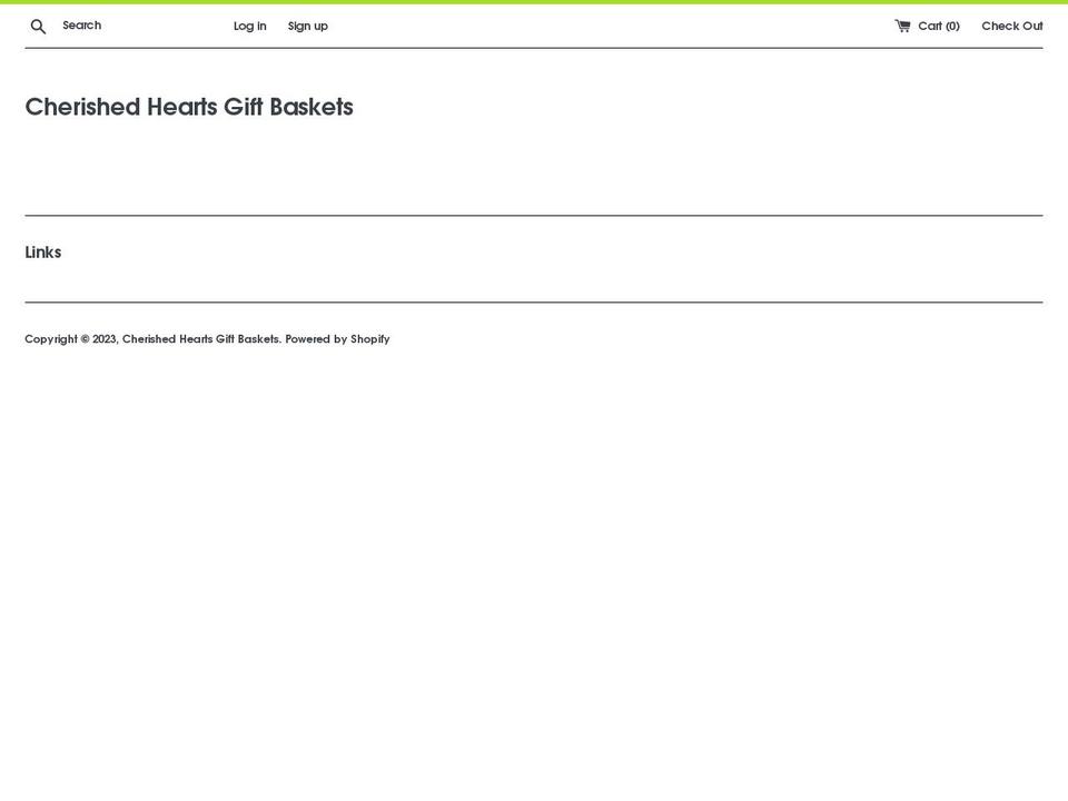 cherishedheartsgiftbaskets.com shopify website screenshot