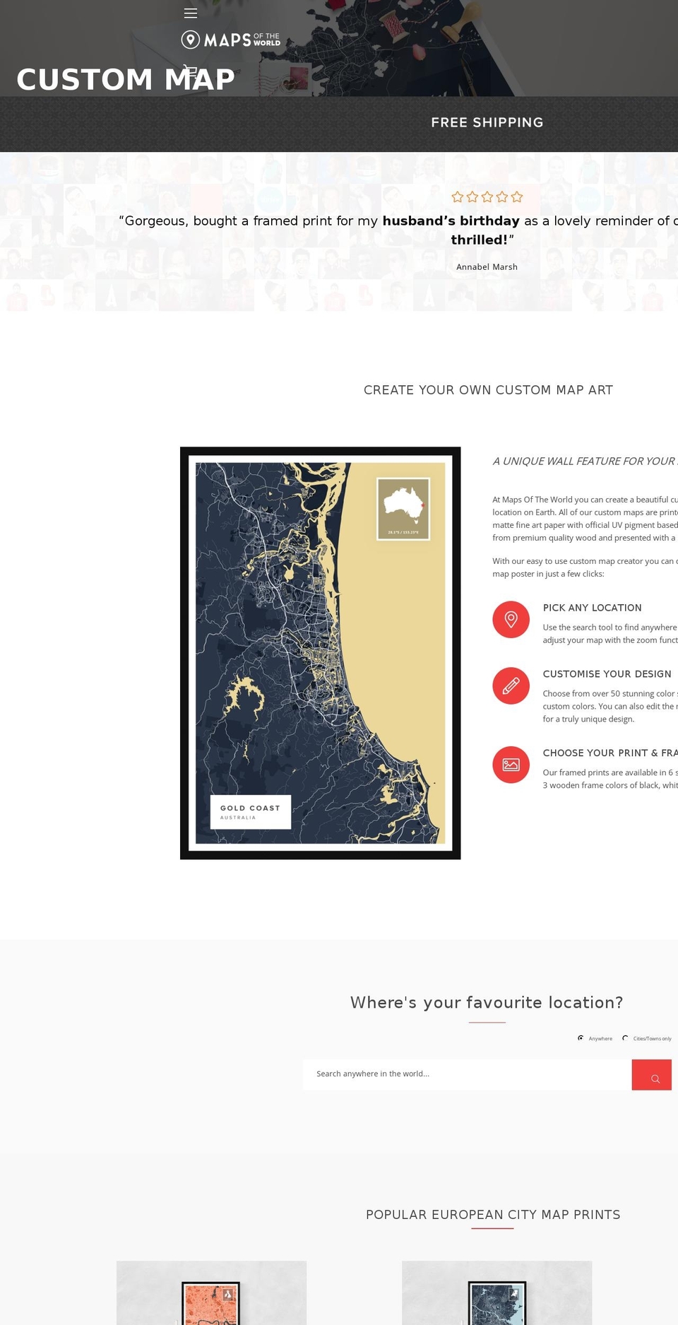 Cherished Locations Shopify theme site example cherishedlocations.com
