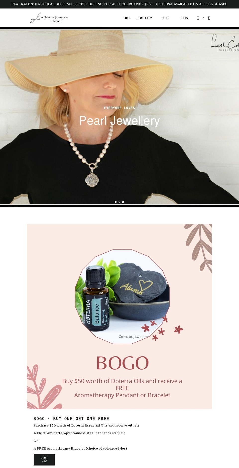 cherishjewellerydesigns.com shopify website screenshot