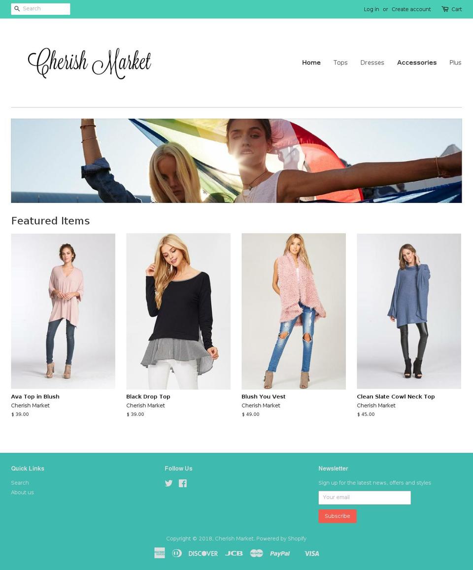 cherishmarket.com — Shopify storefront screenshot