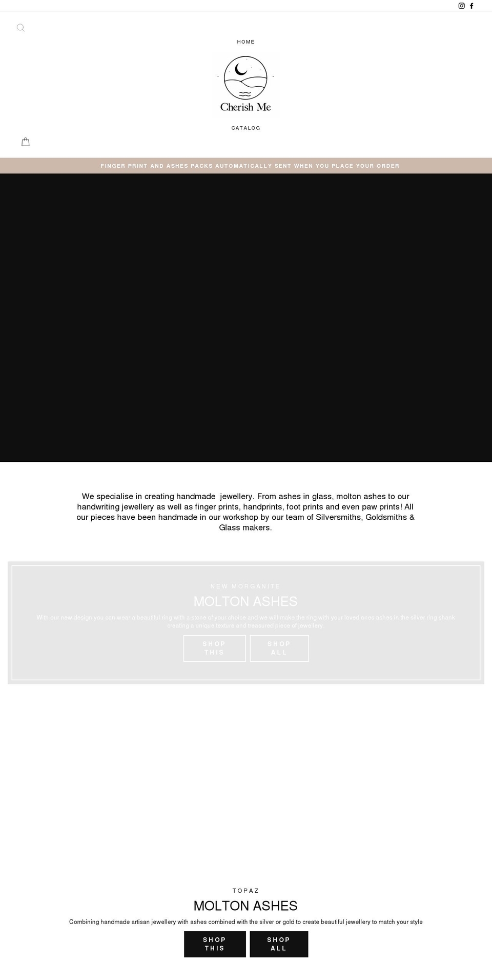 cherishmejewellery.com shopify website screenshot