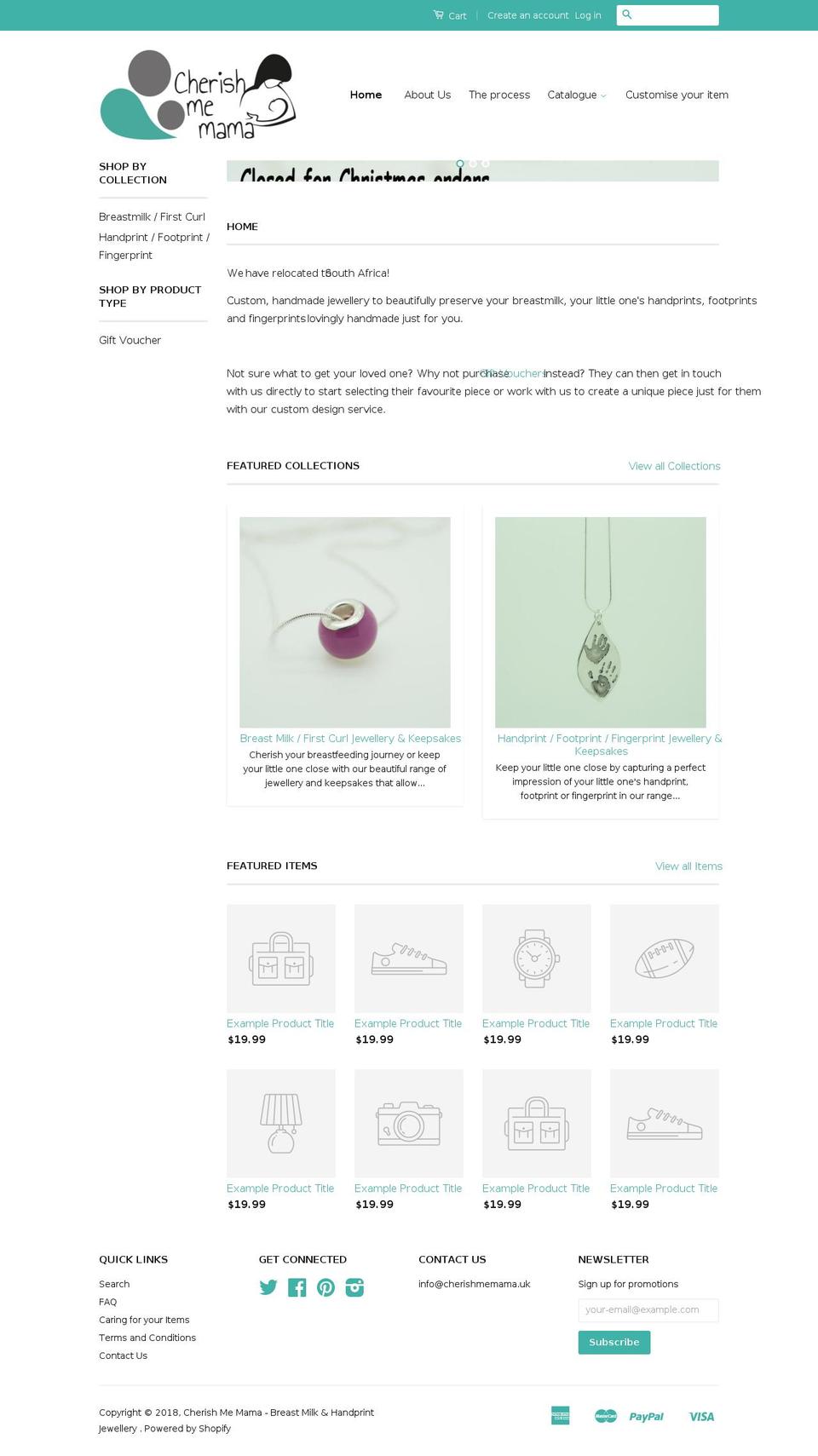 cherishmemama.uk shopify website screenshot