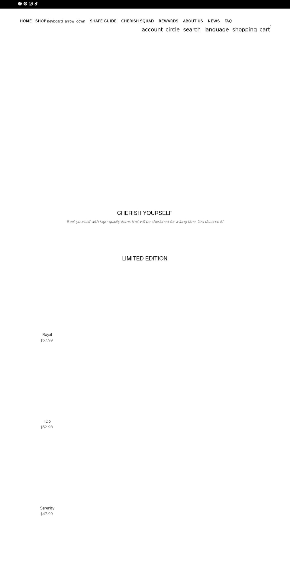 cherishnco.com shopify website screenshot