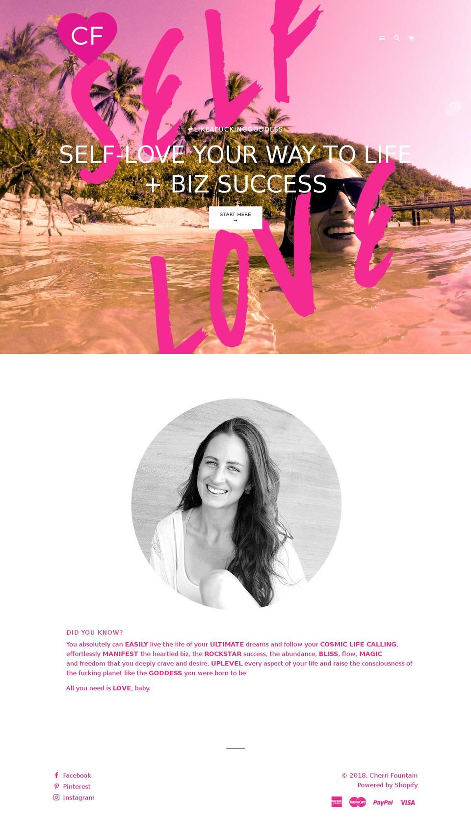 cherrifountain.com — Shopify storefront screenshot
