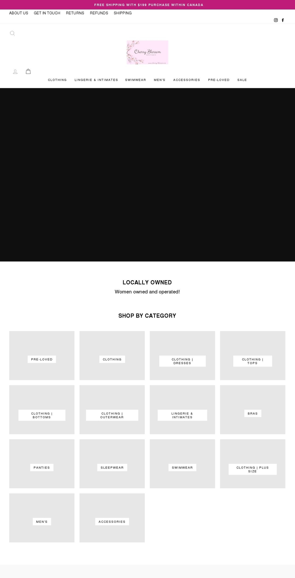cherry-blossom.ca shopify website screenshot