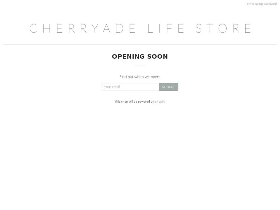 cherryade.store shopify website screenshot