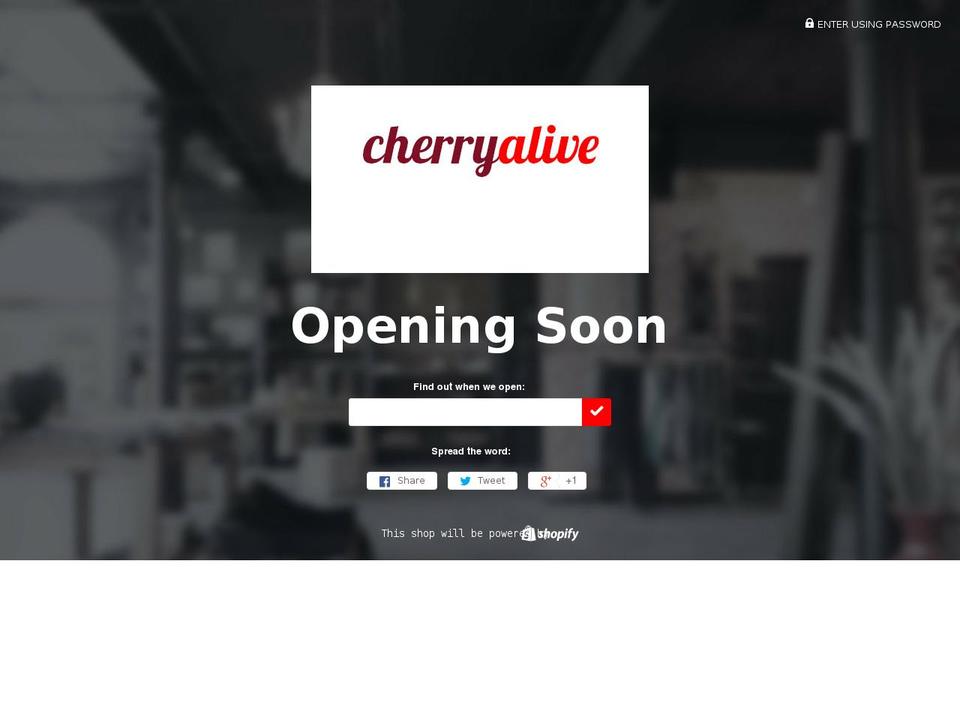cherryalive.com — Shopify storefront screenshot