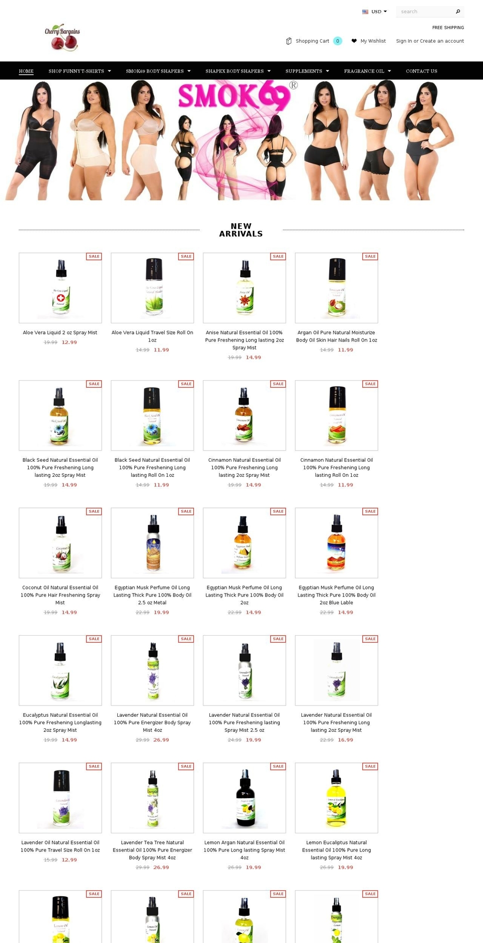 cherrybargains.com shopify website screenshot