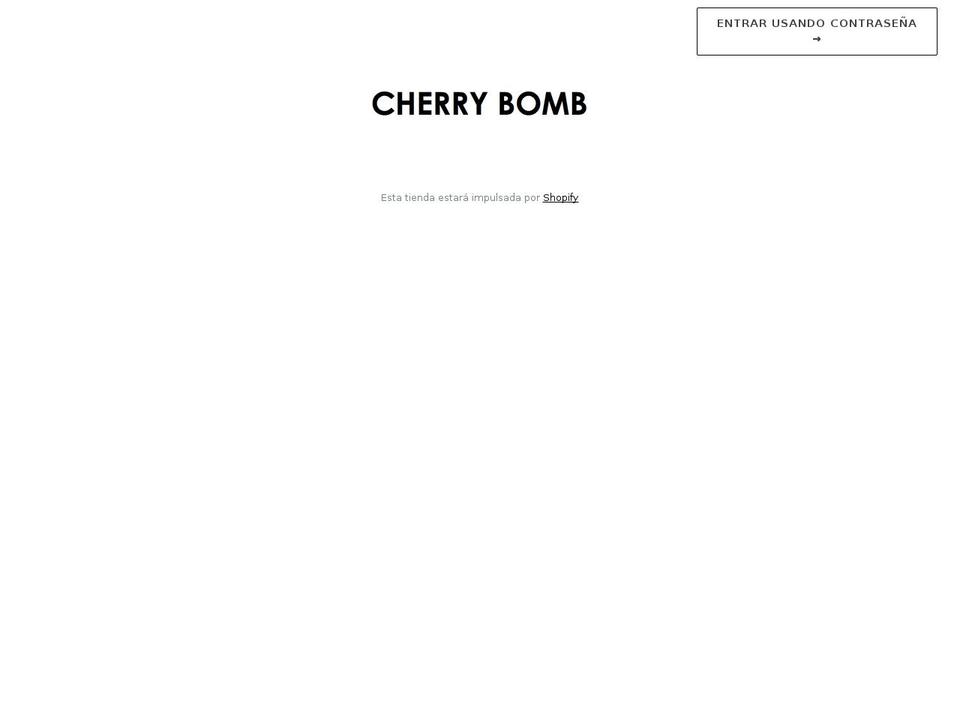 cherrybombthelabel.com shopify website screenshot