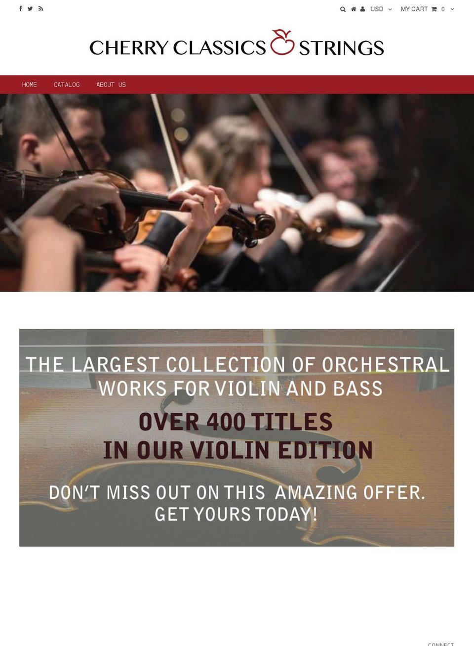 cherryclassicsstrings.com — Shopify storefront screenshot