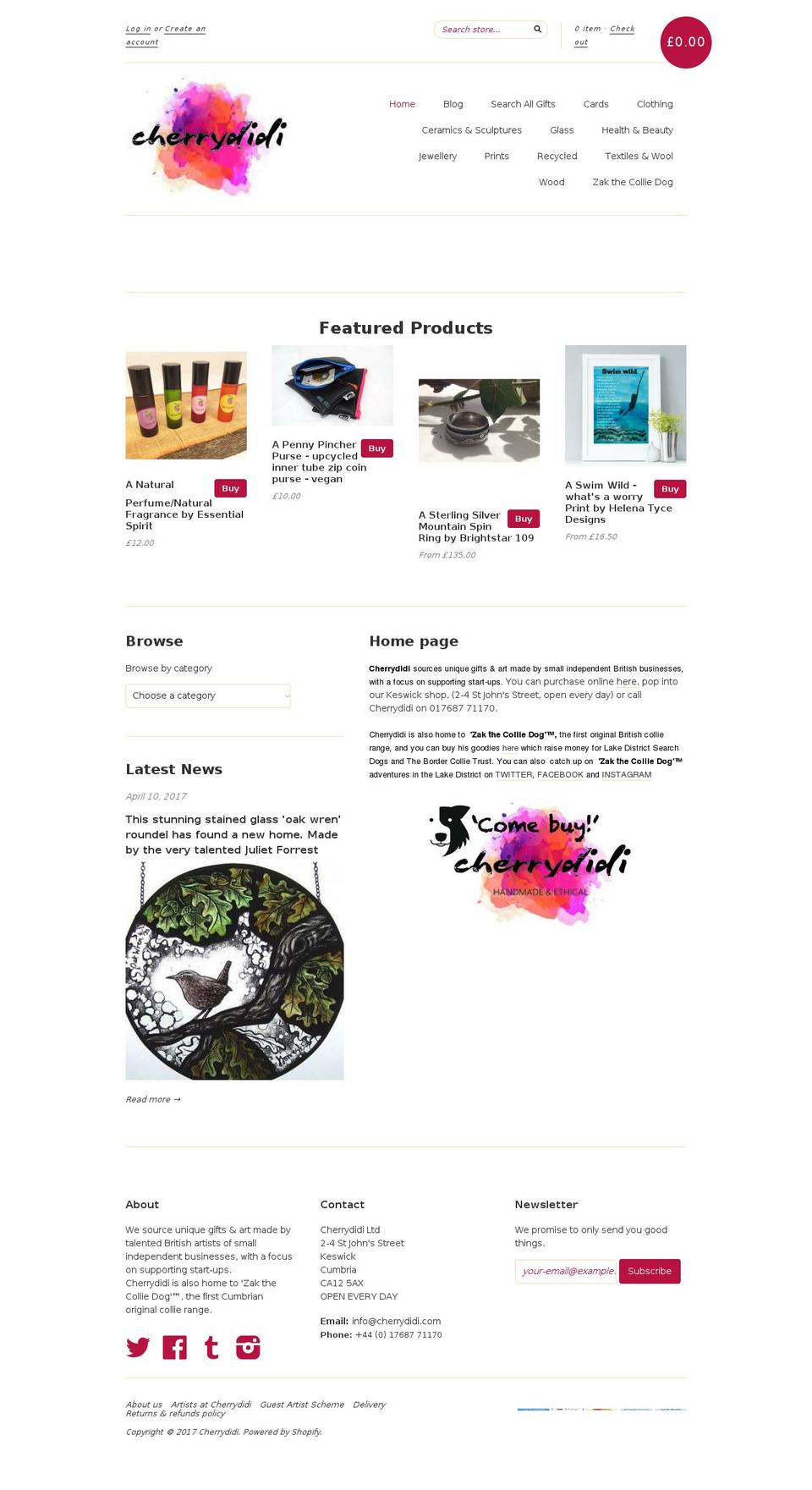 cherrydidi.com shopify website screenshot