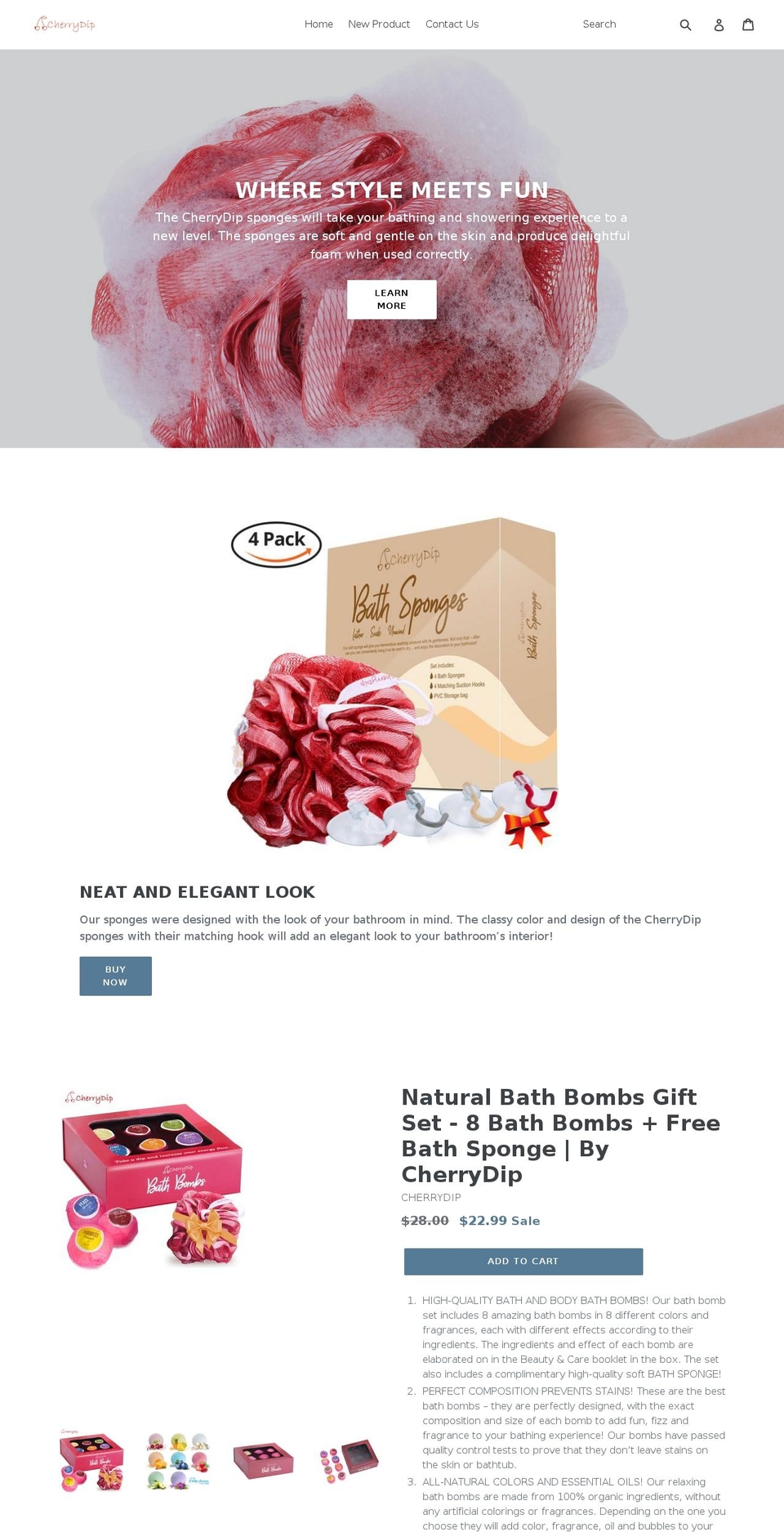 cherrydip.com — Shopify storefront screenshot