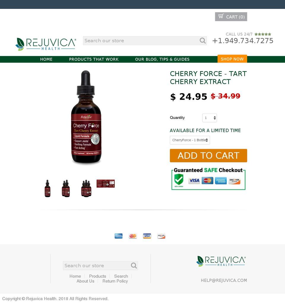 cherryforce.com — Shopify storefront screenshot