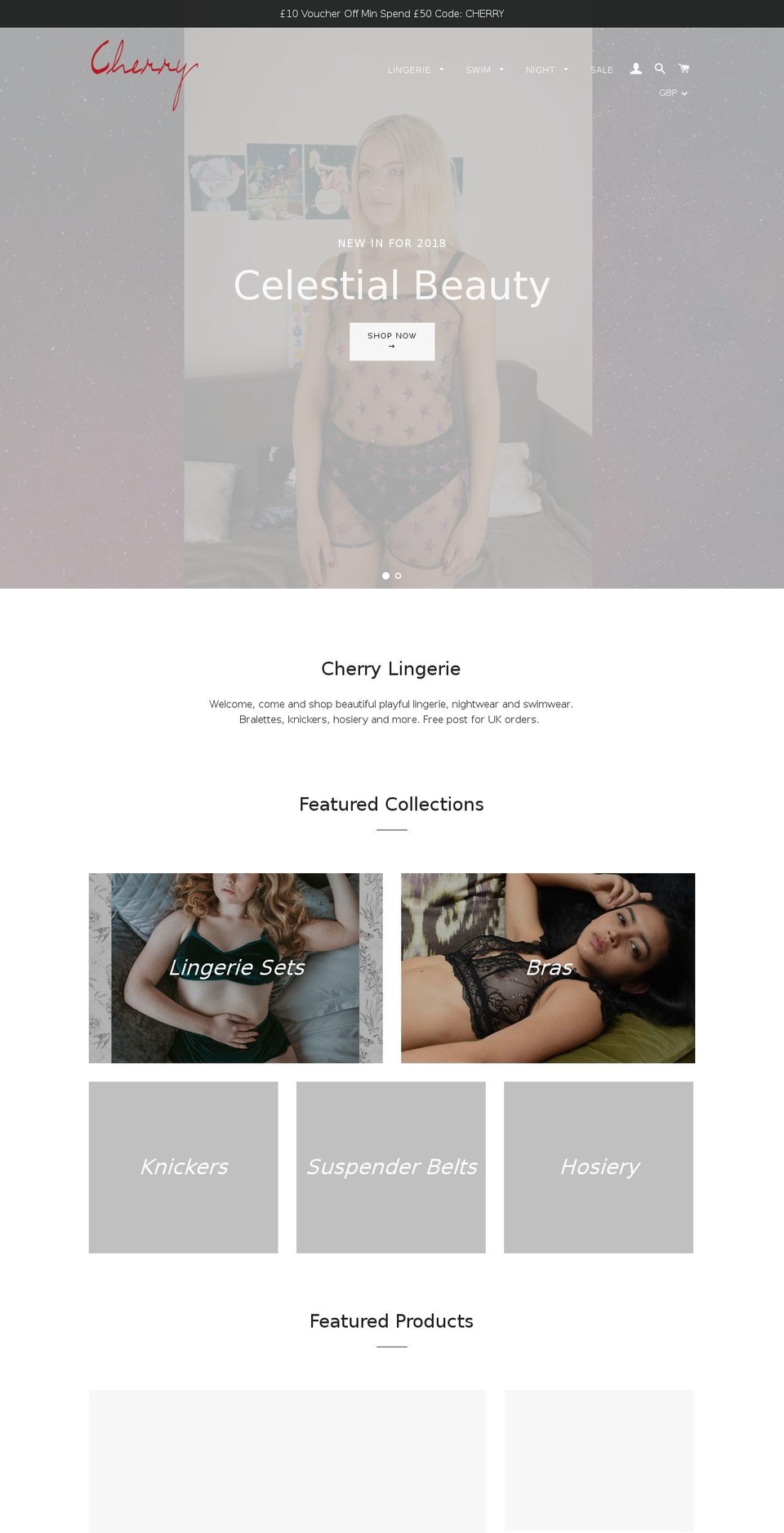 cherrylondon.co.uk shopify website screenshot