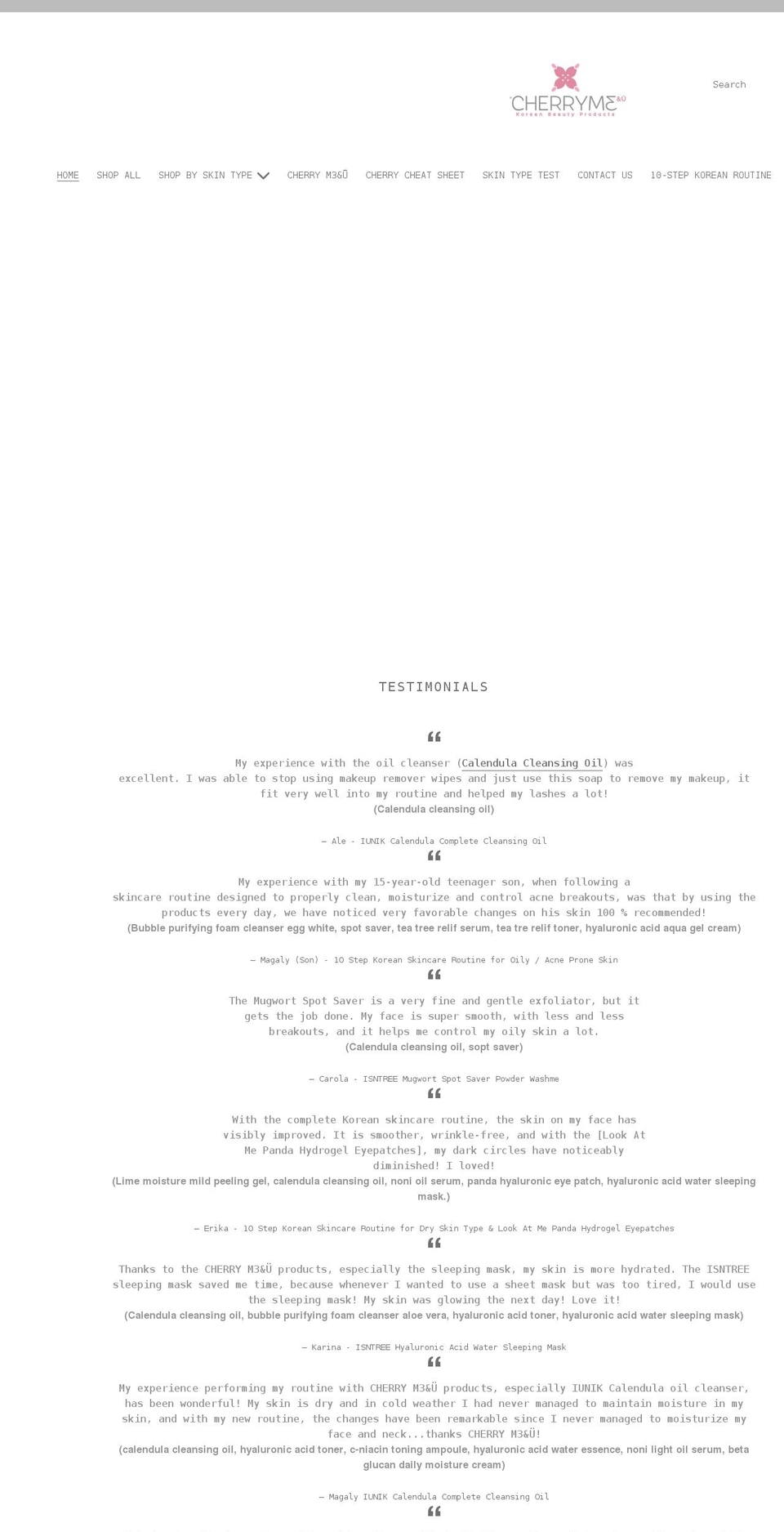 cherrym3.com shopify website screenshot