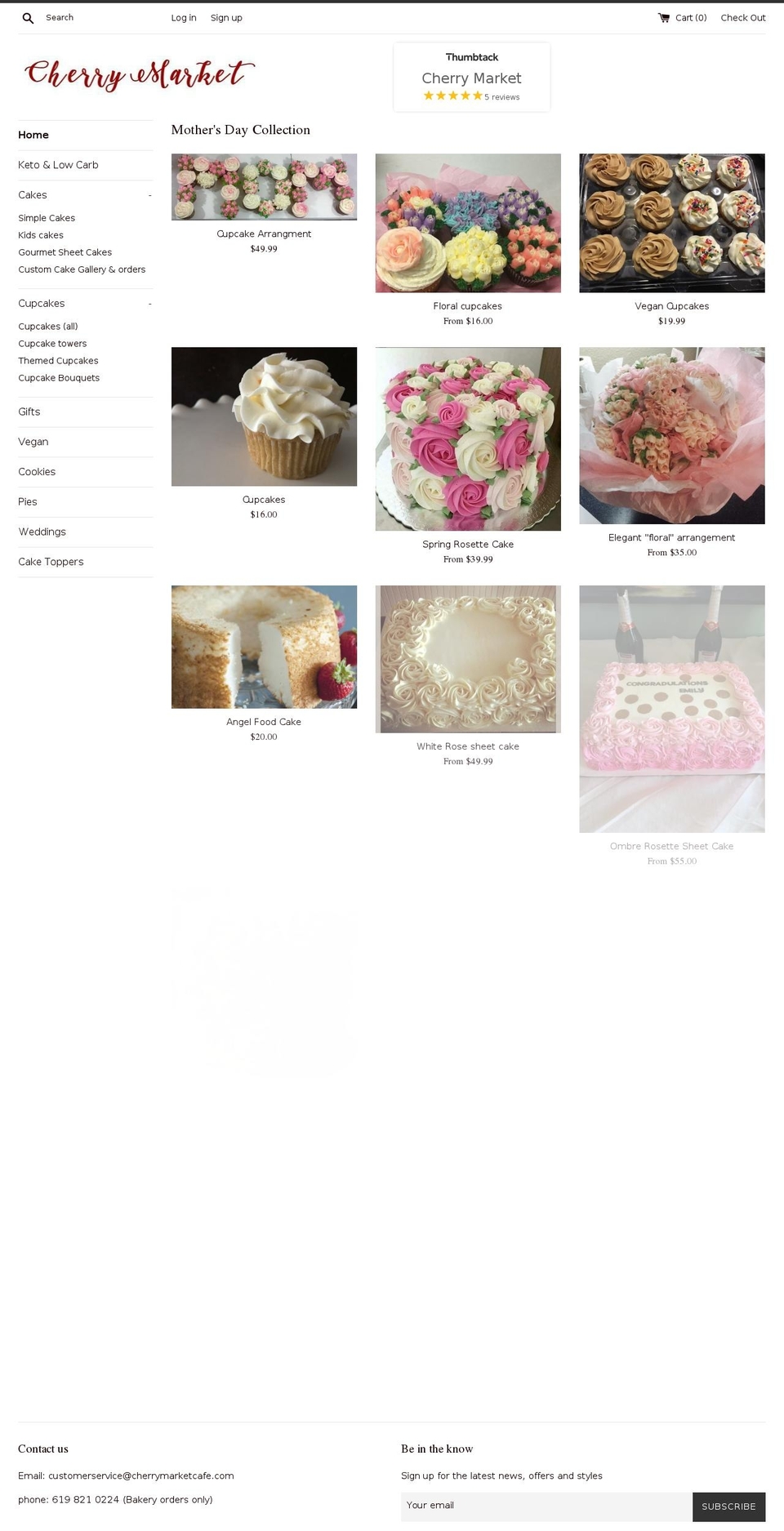 cherrymarketcafe.com — Shopify storefront screenshot