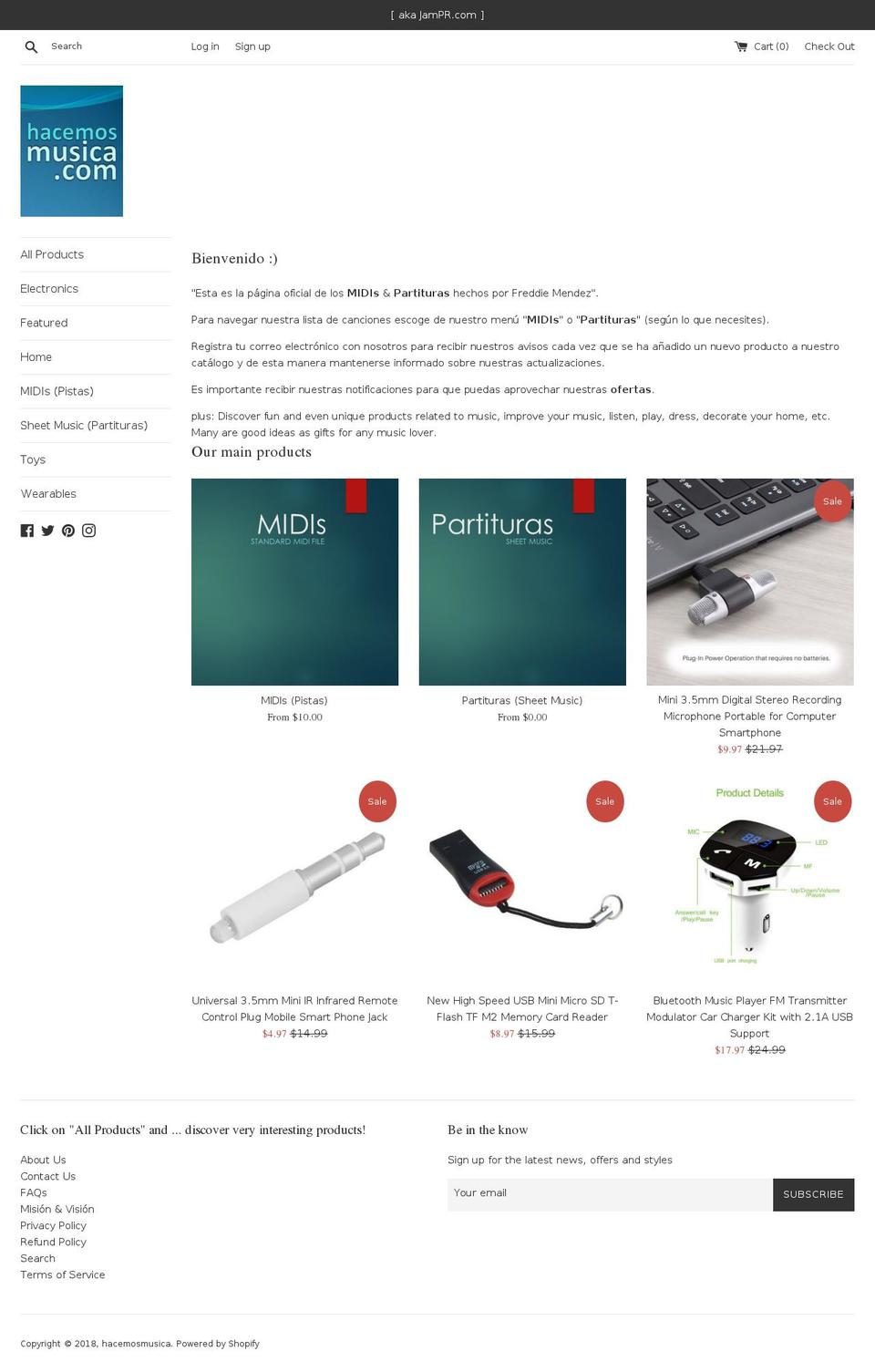 cherrymusic.net shopify website screenshot
