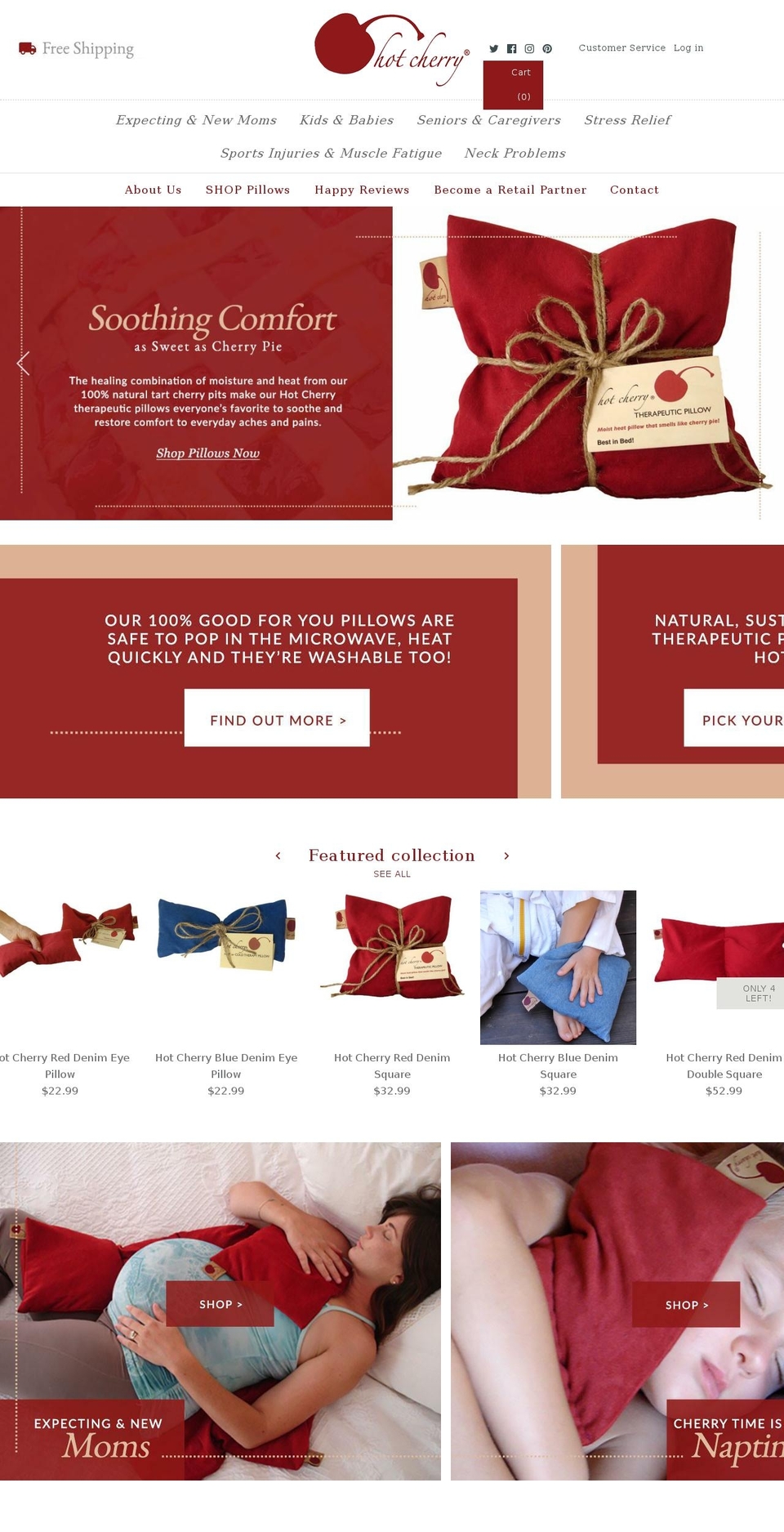 Hot Cherry Pillows Theme Shopify theme site example cherrypillow.com