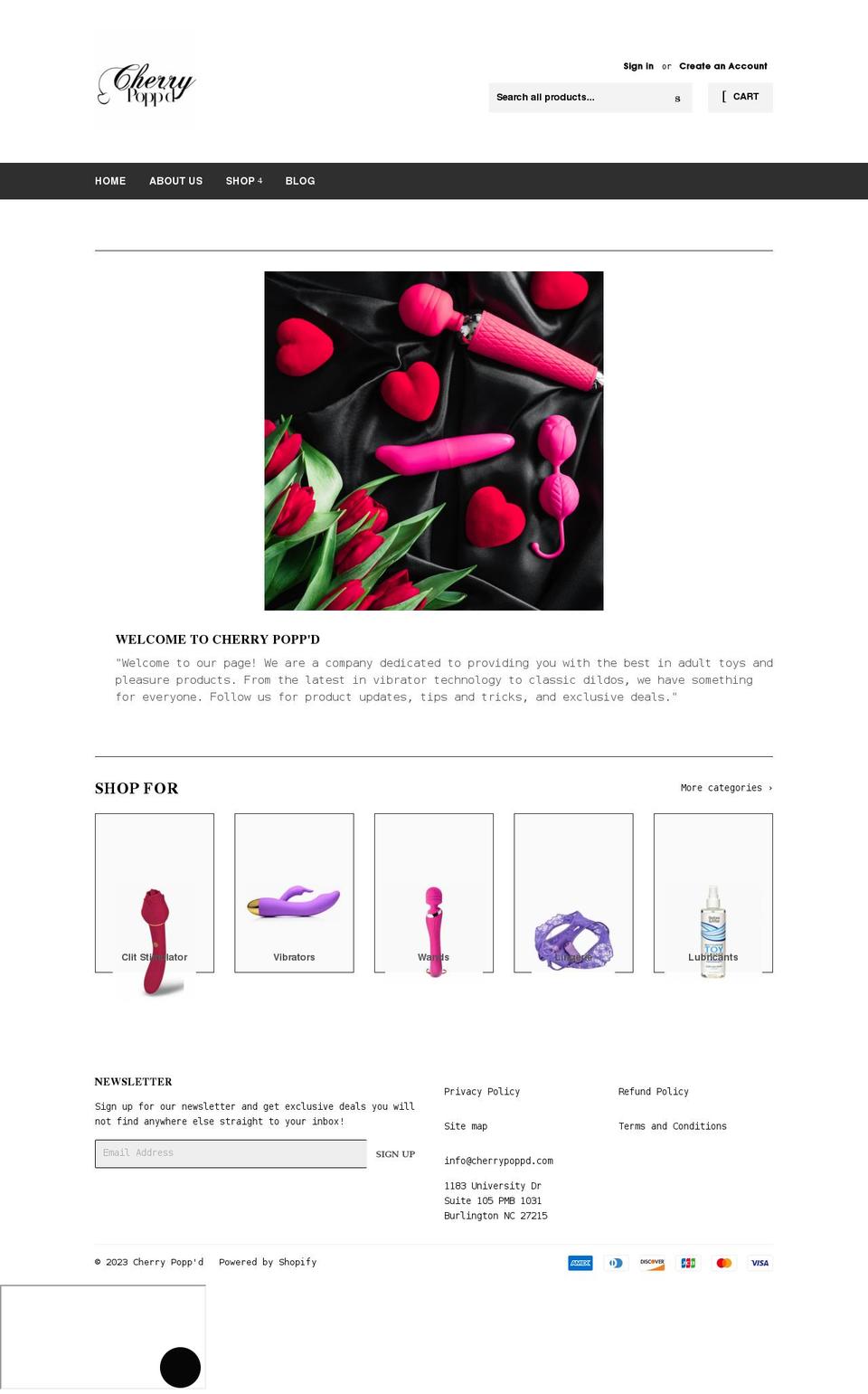 cherrypoppd.com shopify website screenshot