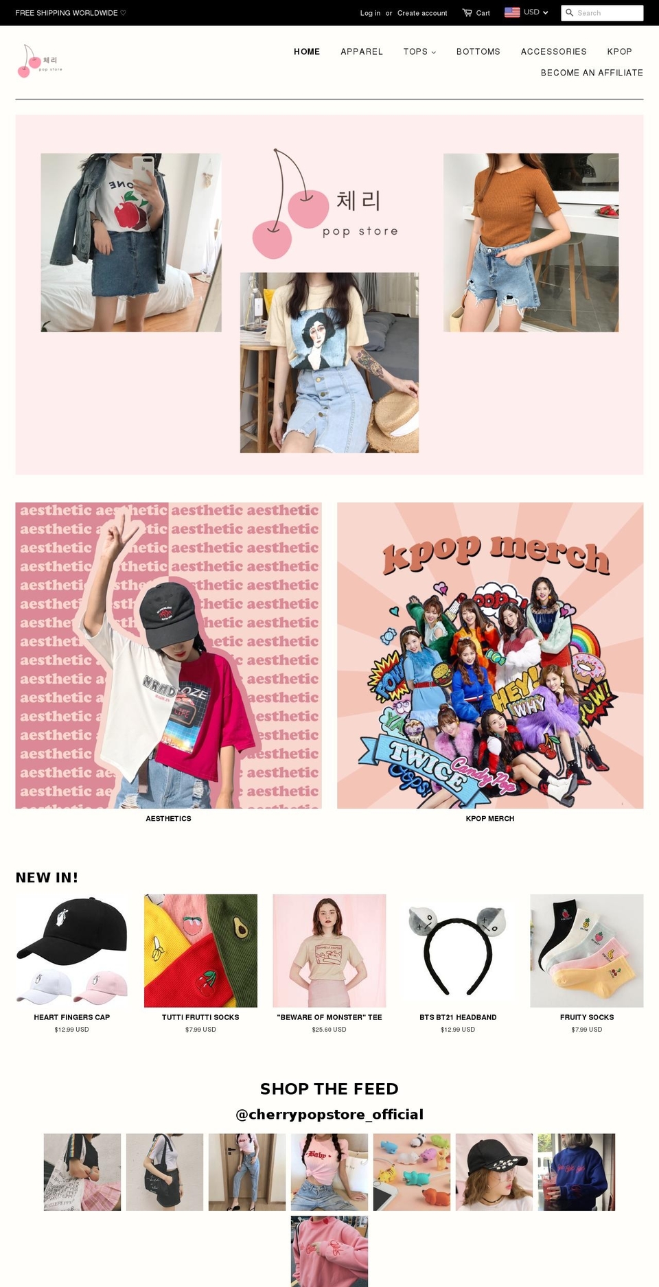 cherrypopstore.com — Shopify storefront screenshot