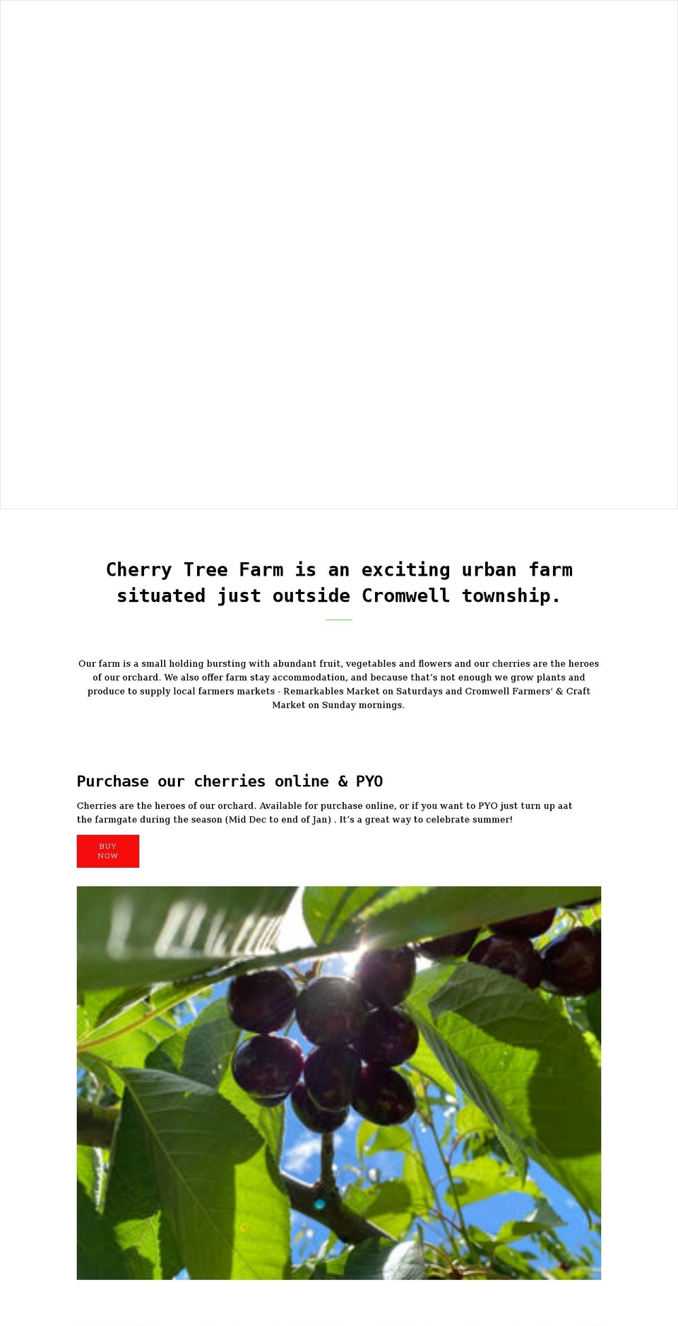 cherrytreefarm.co.nz shopify website screenshot