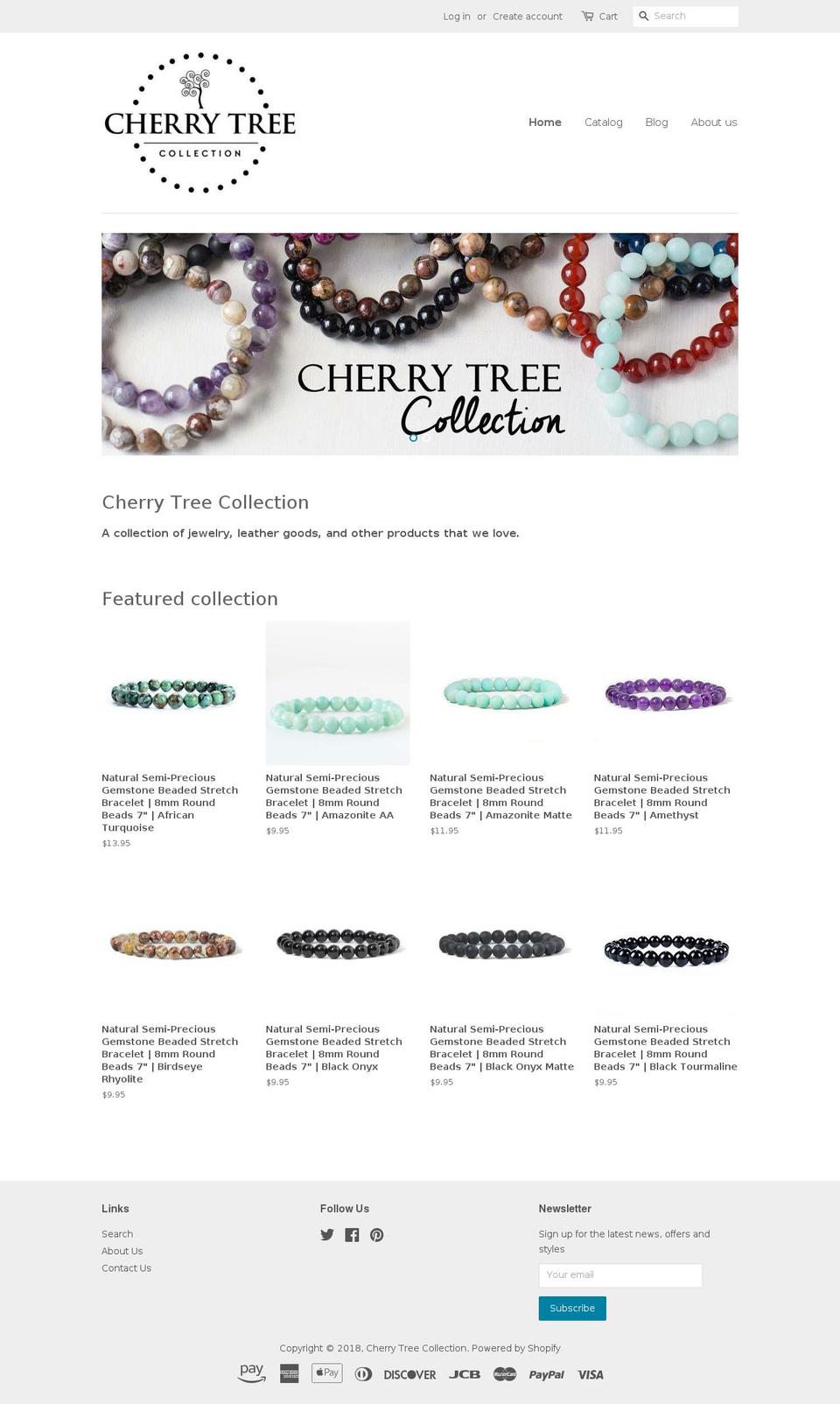 cherrytreeleather.com — Shopify storefront screenshot
