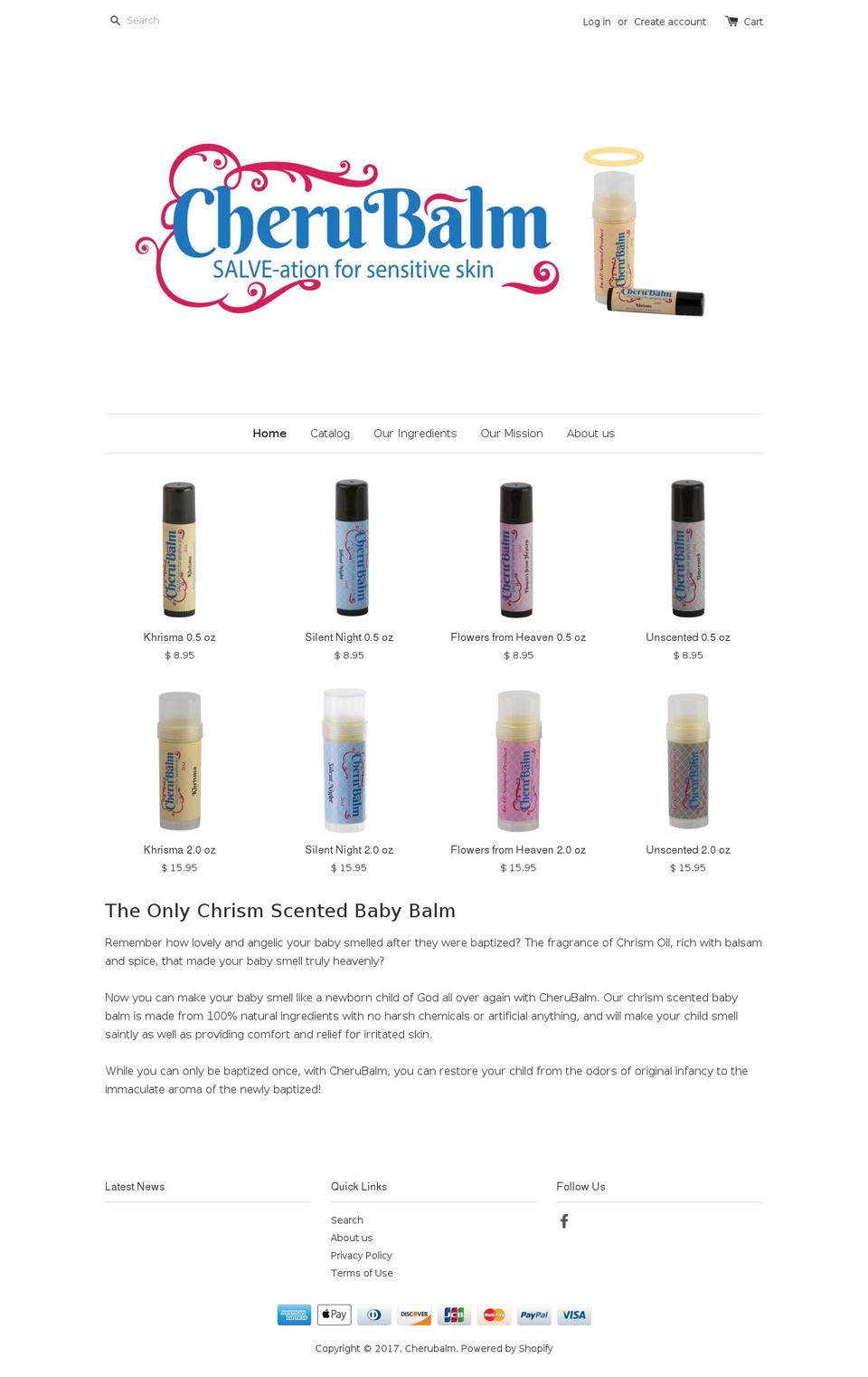 cherubalm.com shopify website screenshot