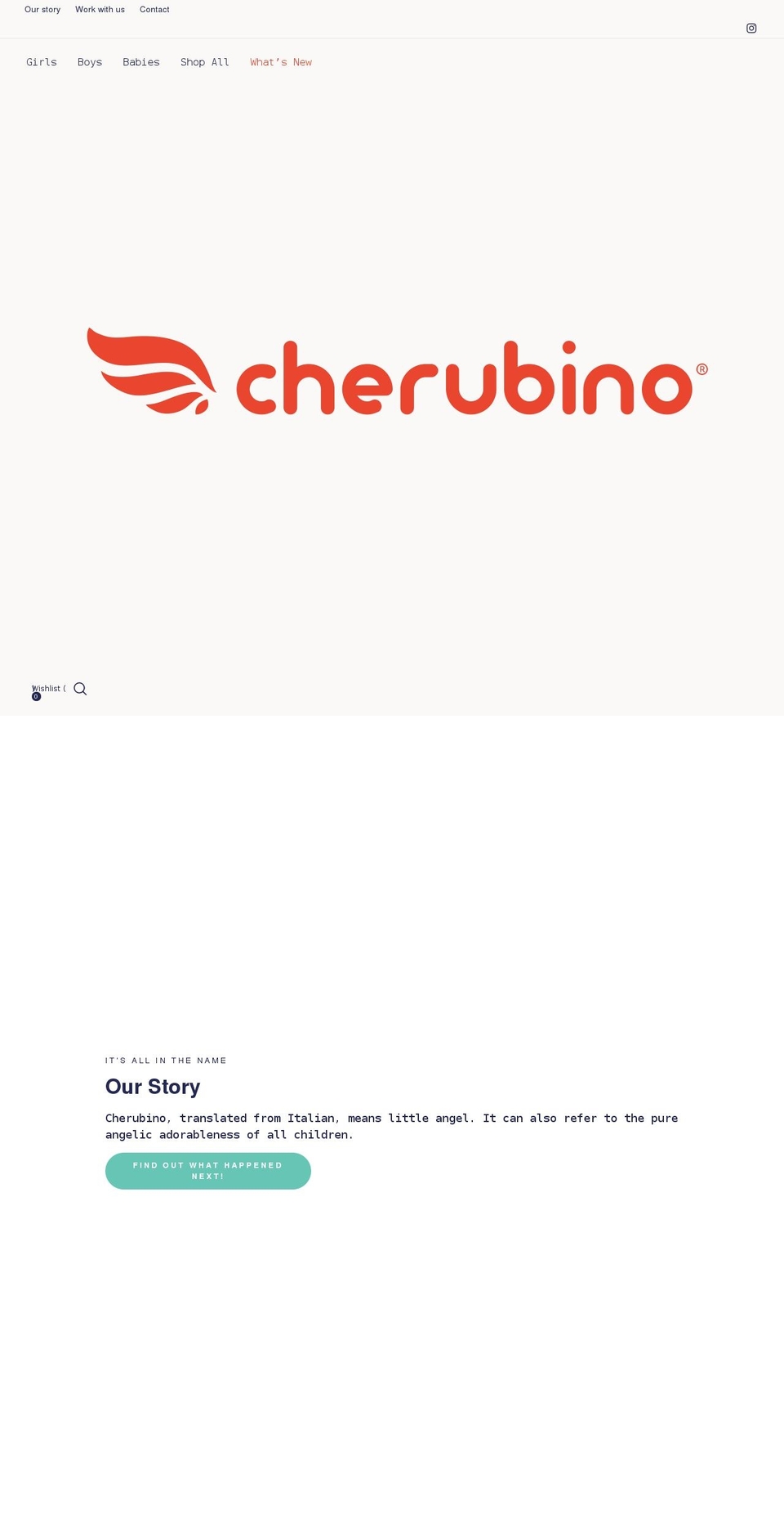 cherubino.eu shopify website screenshot