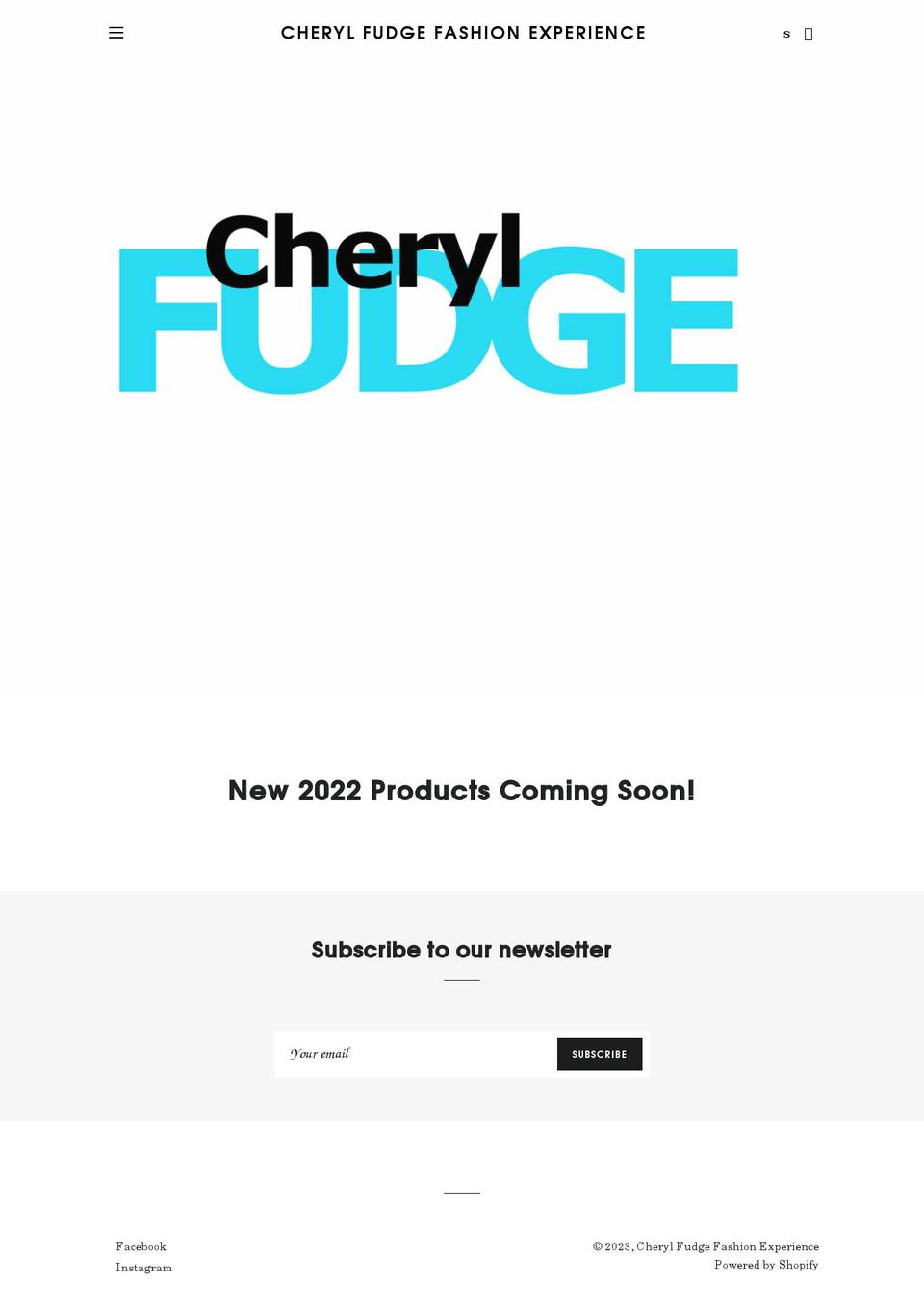 cherylfudge.com shopify website screenshot