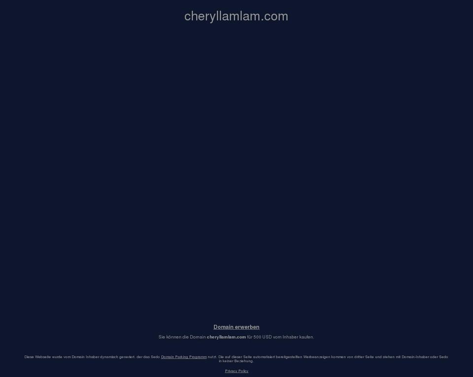 cheryllamlam.com shopify website screenshot