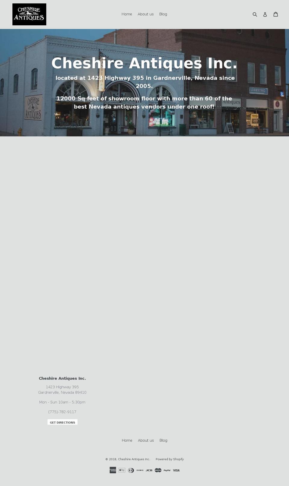 cheshireantiques.com — Shopify storefront screenshot