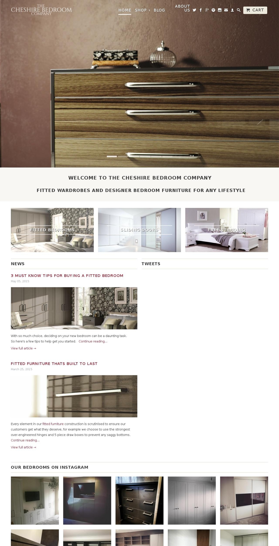cheshirebedrooms.com shopify website screenshot