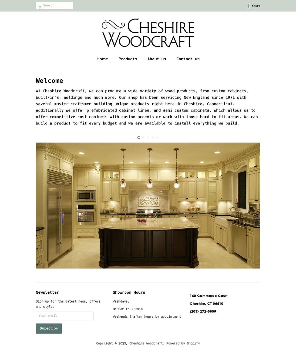 cheshirewoodcraft.com shopify website screenshot