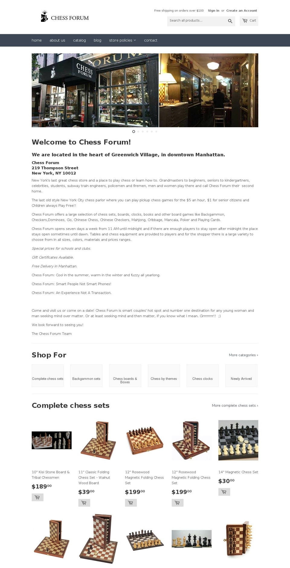 chessforum.com shopify website screenshot