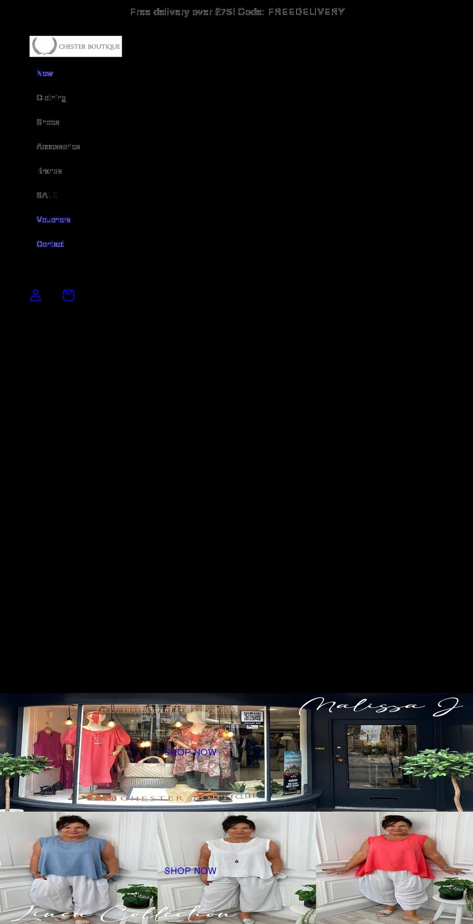 chesterboutique.com shopify website screenshot