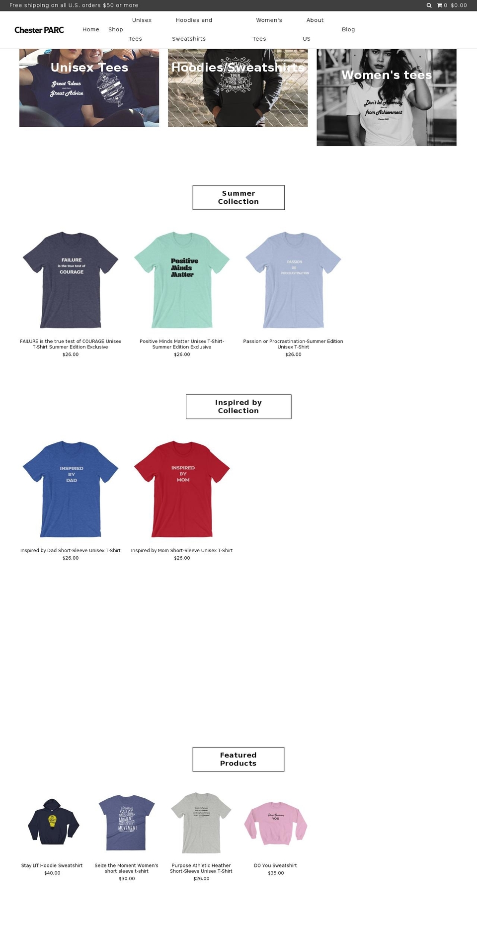 chesterparc.com shopify website screenshot