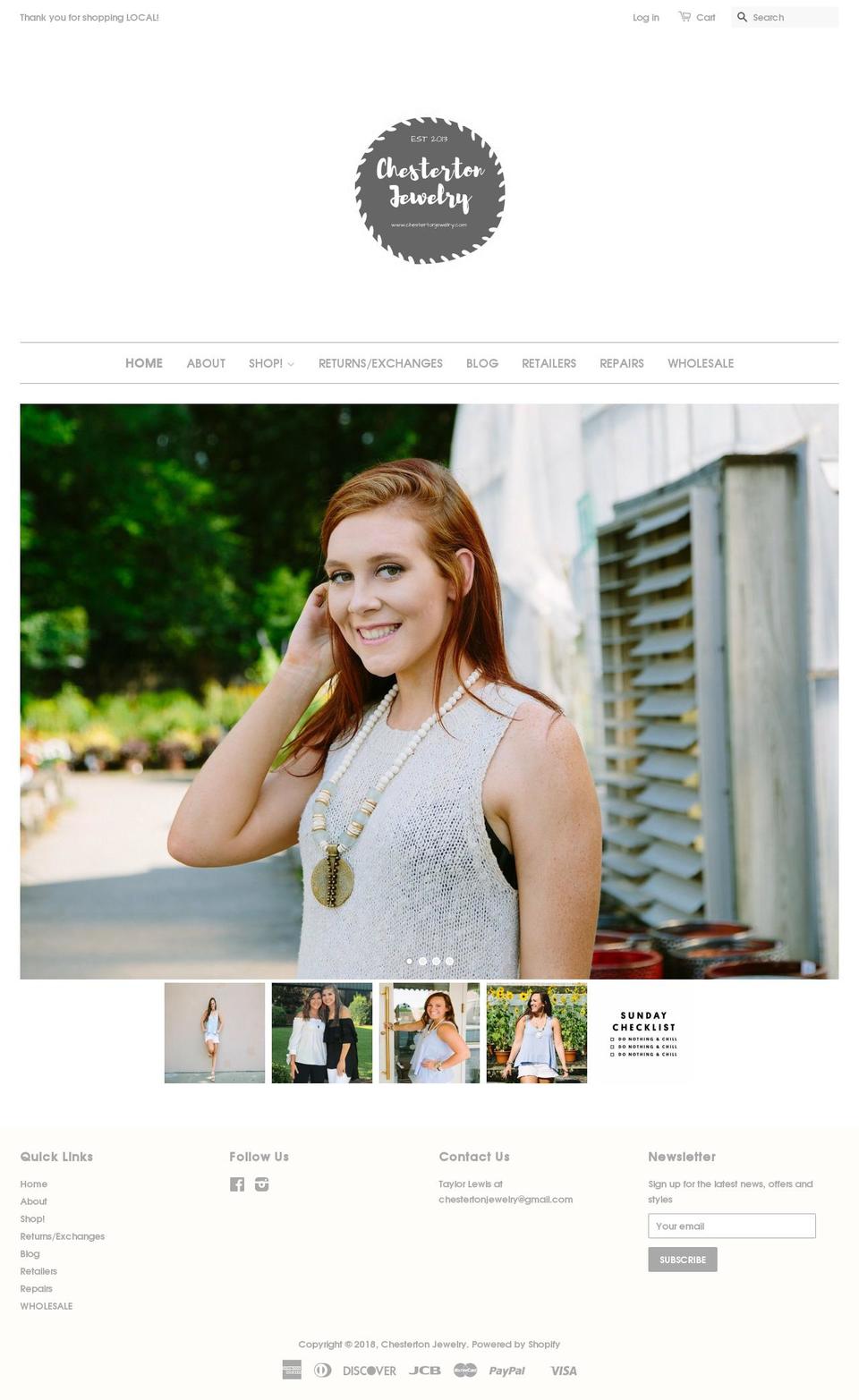 chestertonjewelry.com — Shopify storefront screenshot