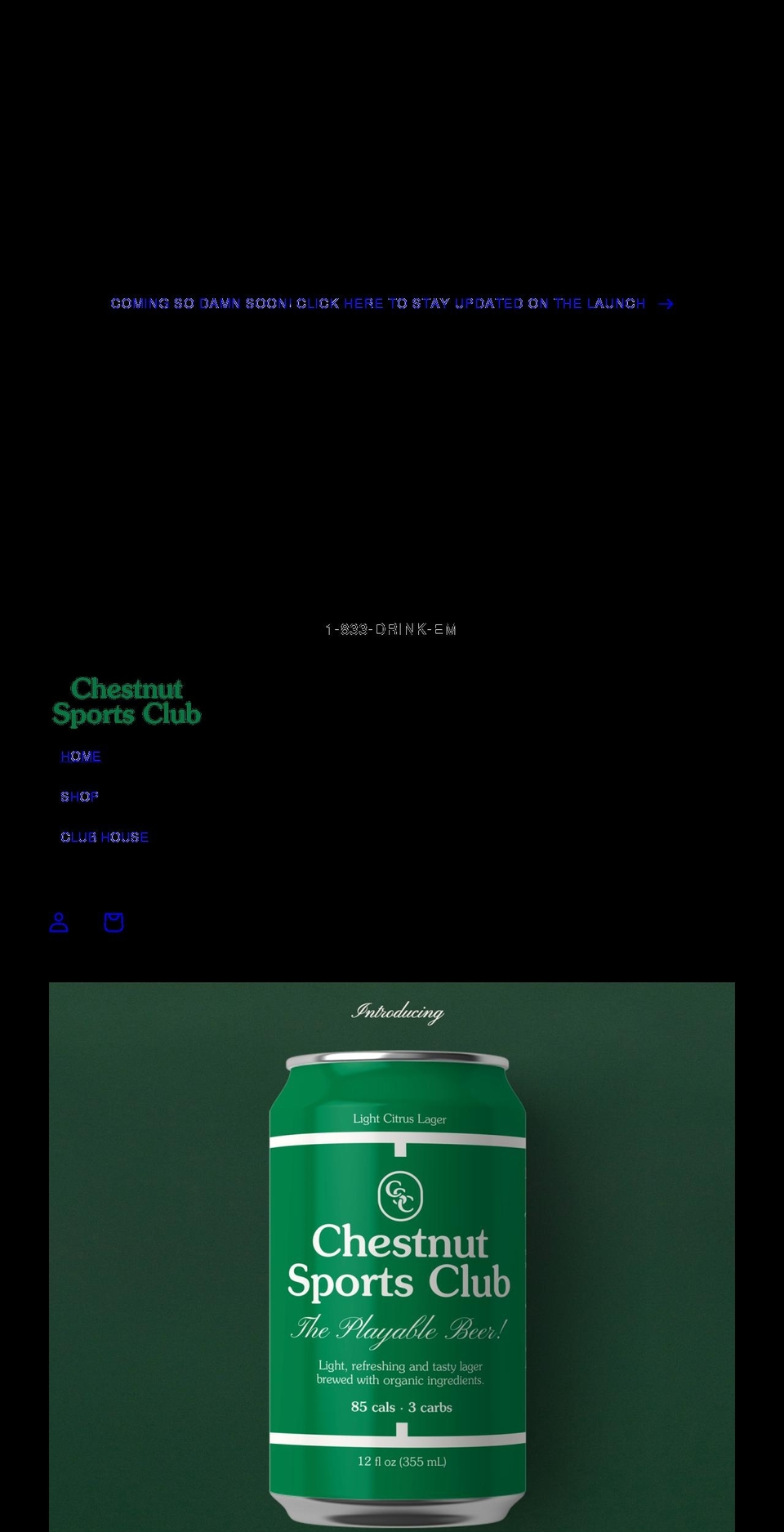chestnutsportsclub.com shopify website screenshot