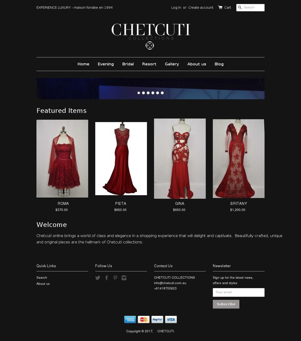 chetcuti.com.au shopify website screenshot