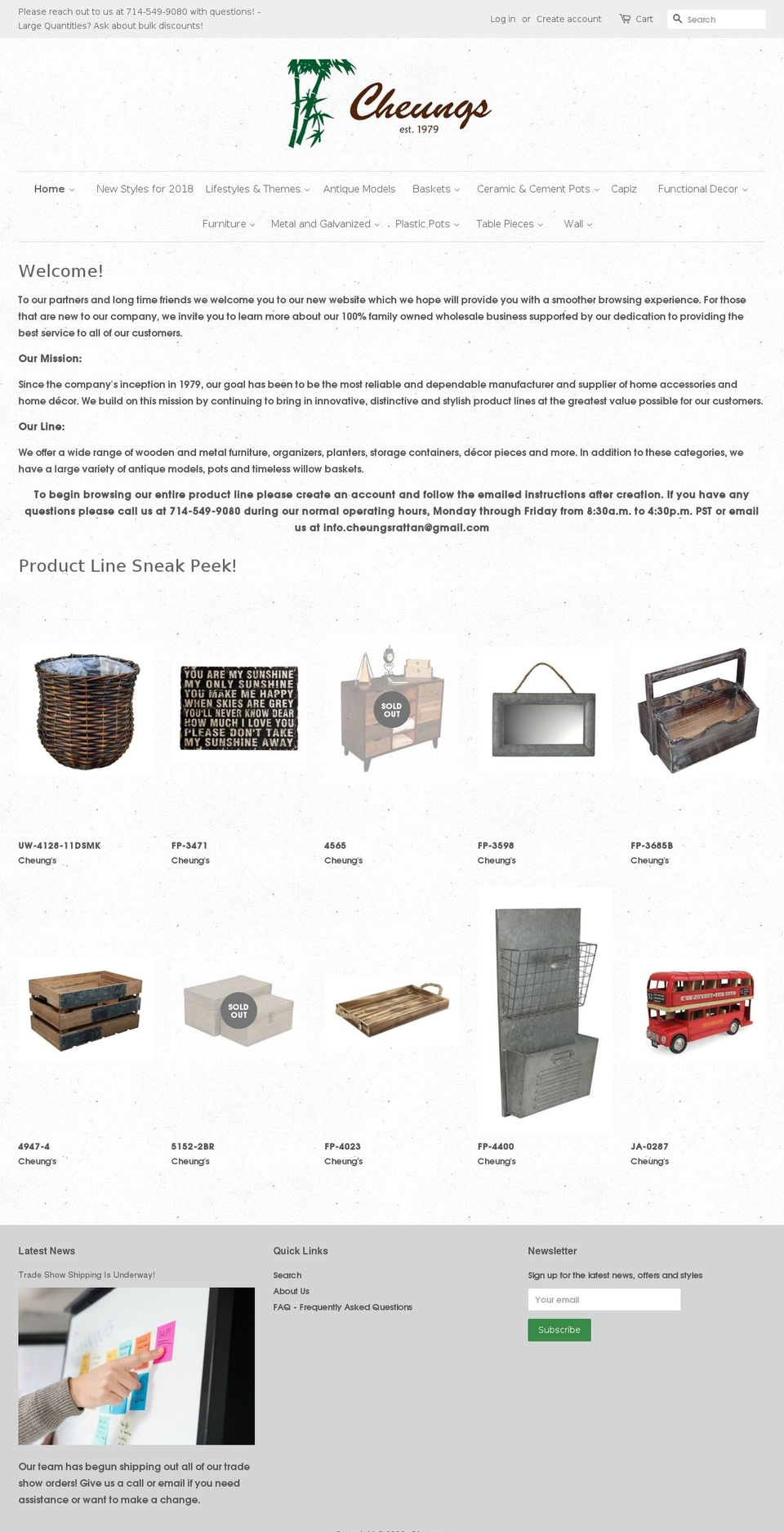 cheungs.com shopify website screenshot