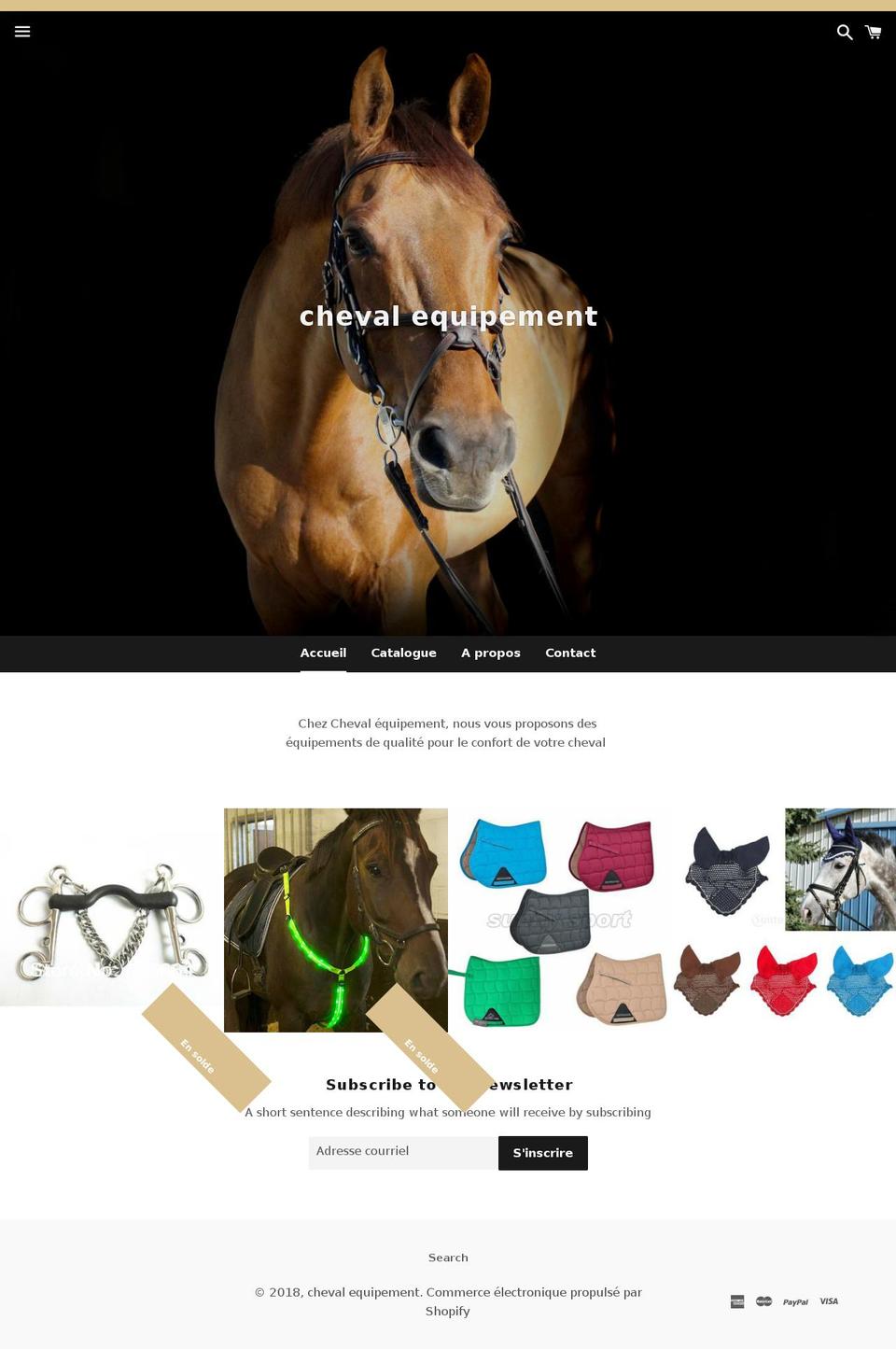 cheval-equipement.fr shopify website screenshot