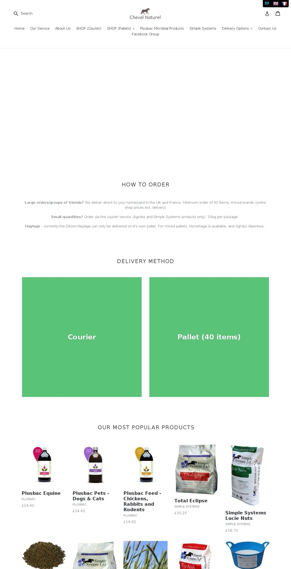 cheval-naturel.com — Shopify storefront screenshot