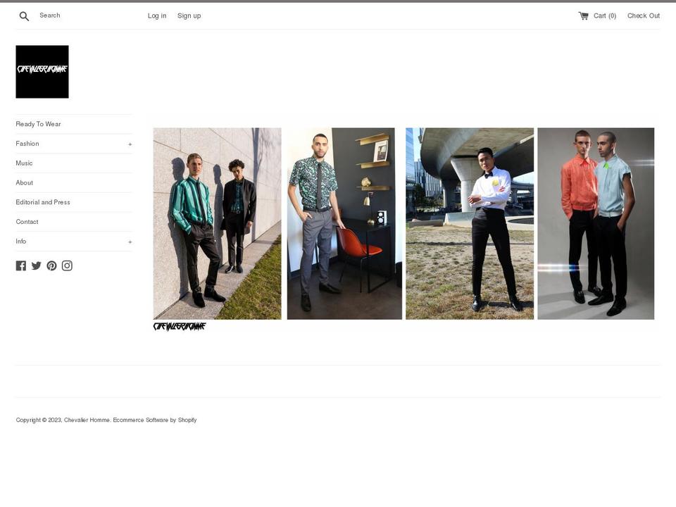 chevalier-homme.com shopify website screenshot