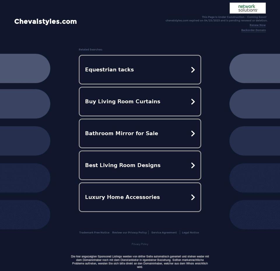 chevalstyles.com shopify website screenshot