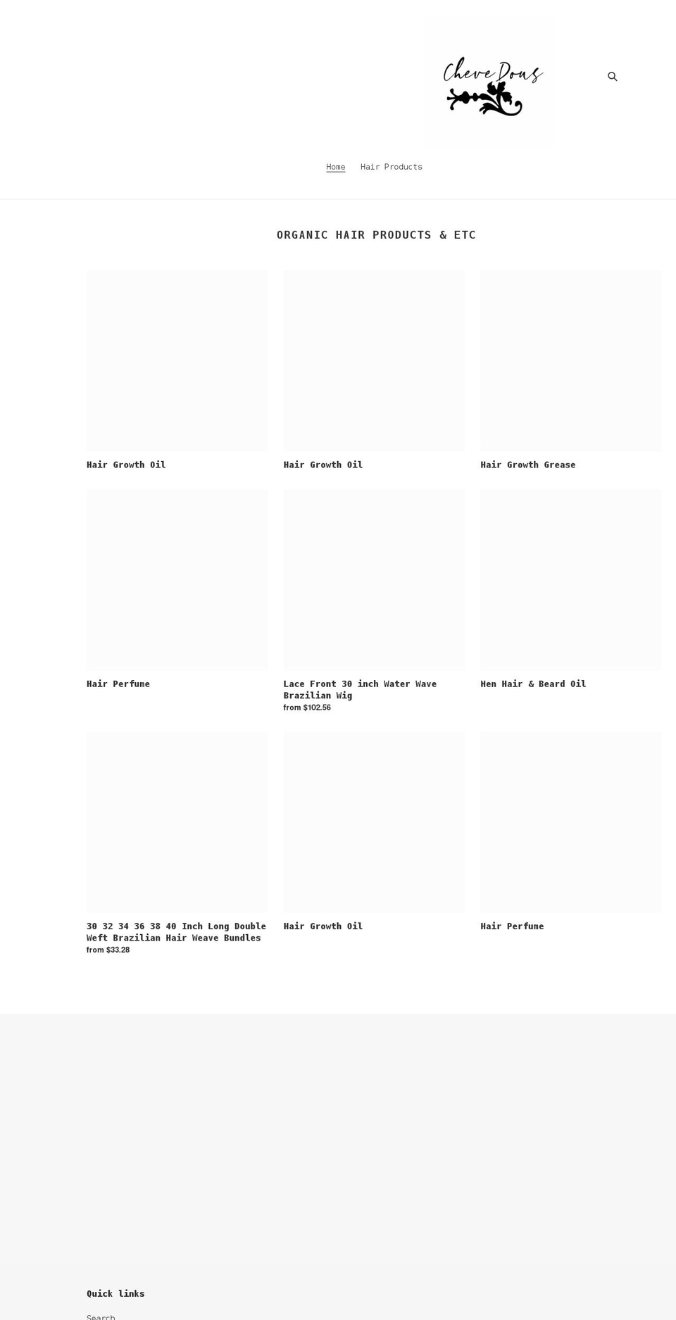 cheve-dous.com shopify website screenshot